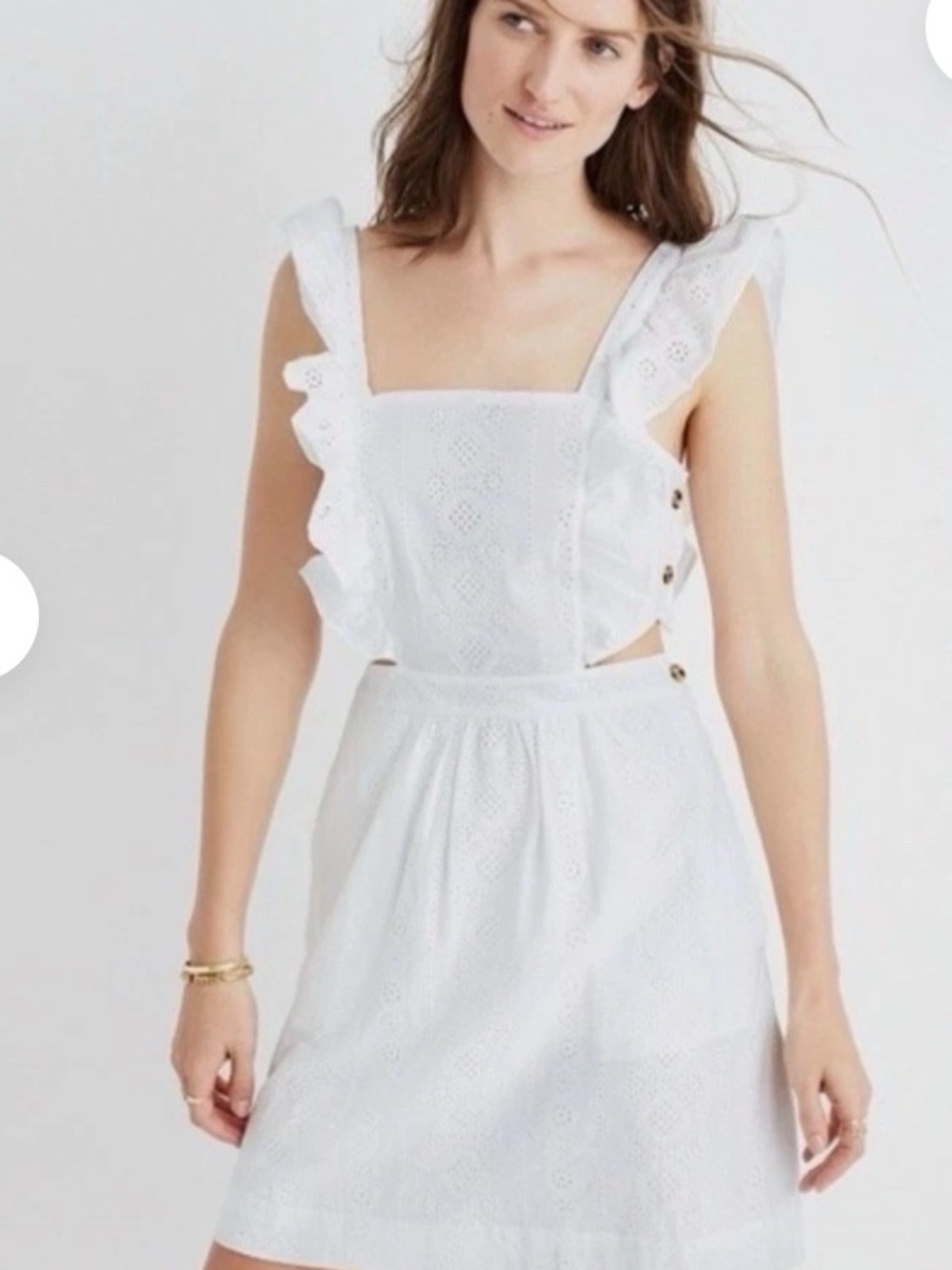 White Eyelet Ruffle Sundress